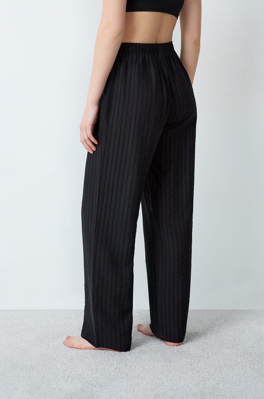 Pantalon de pyjama large à rayures;${refinementColor}