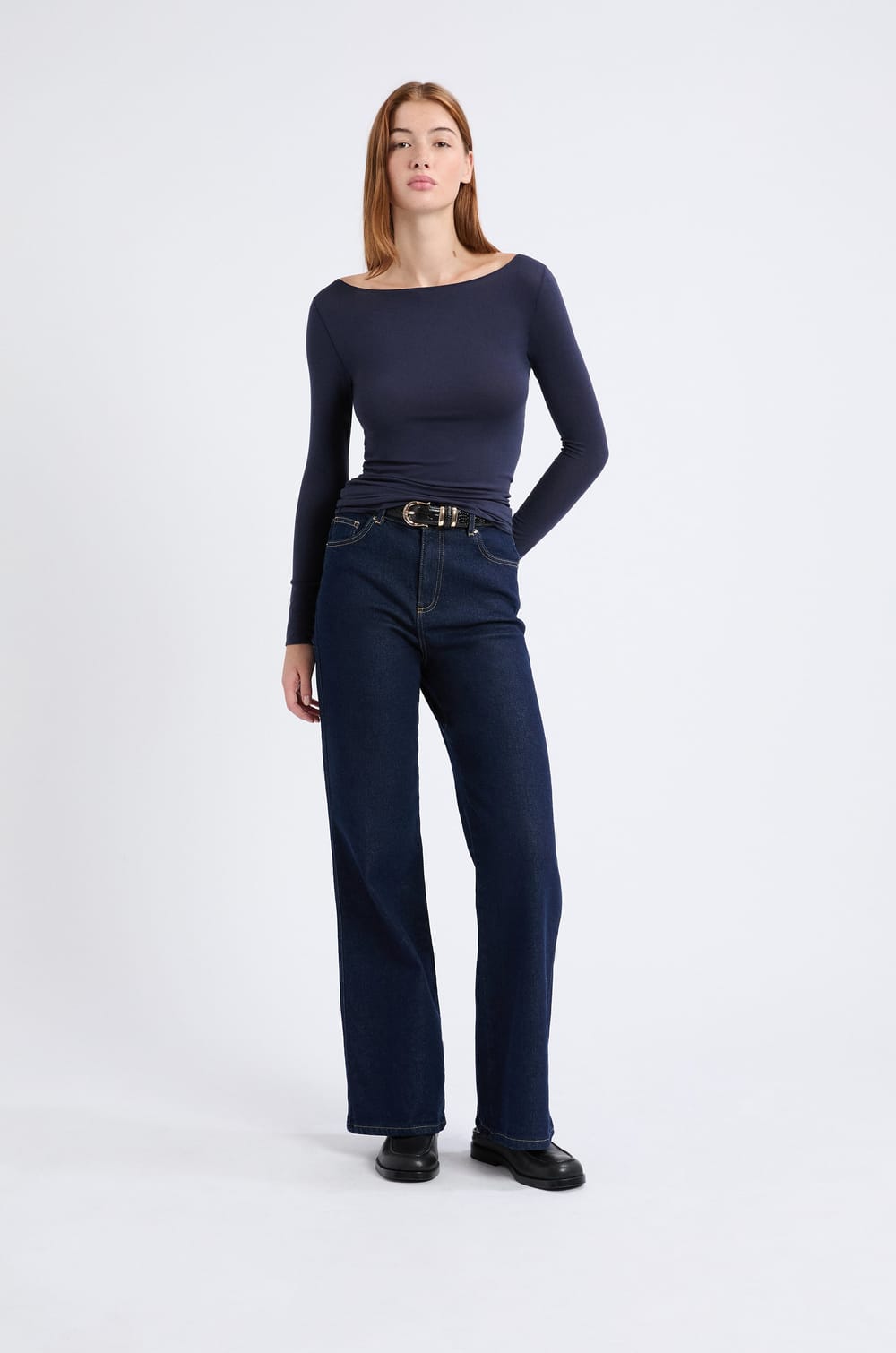 Thermal boat neck t-shirt;${refinementColor}