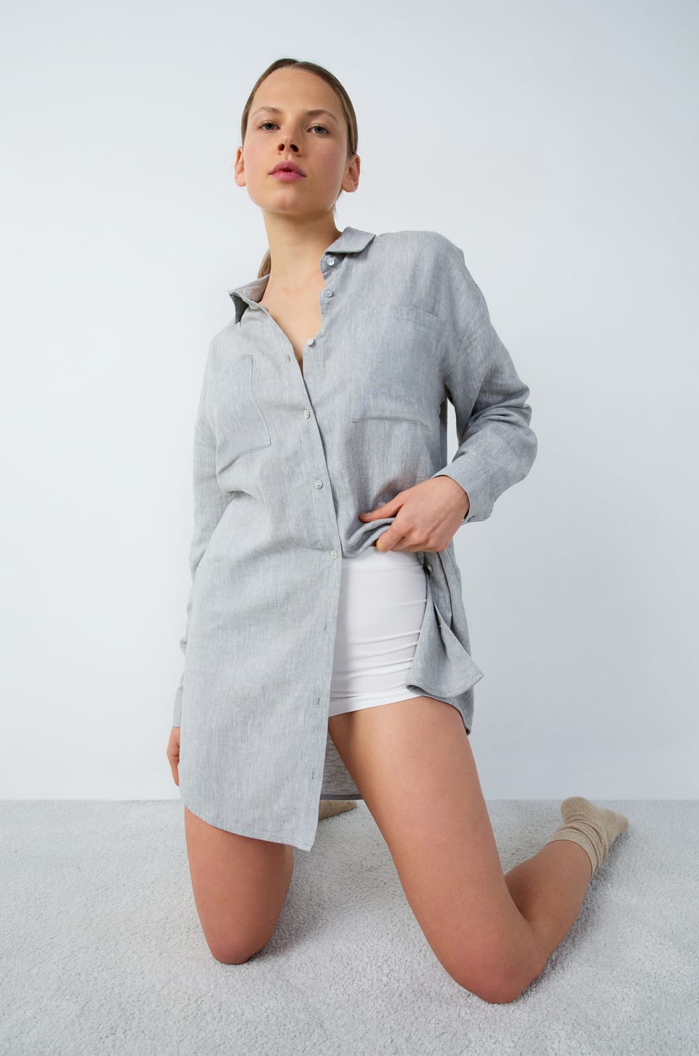 Linen Nightshirt;${refinementColor}