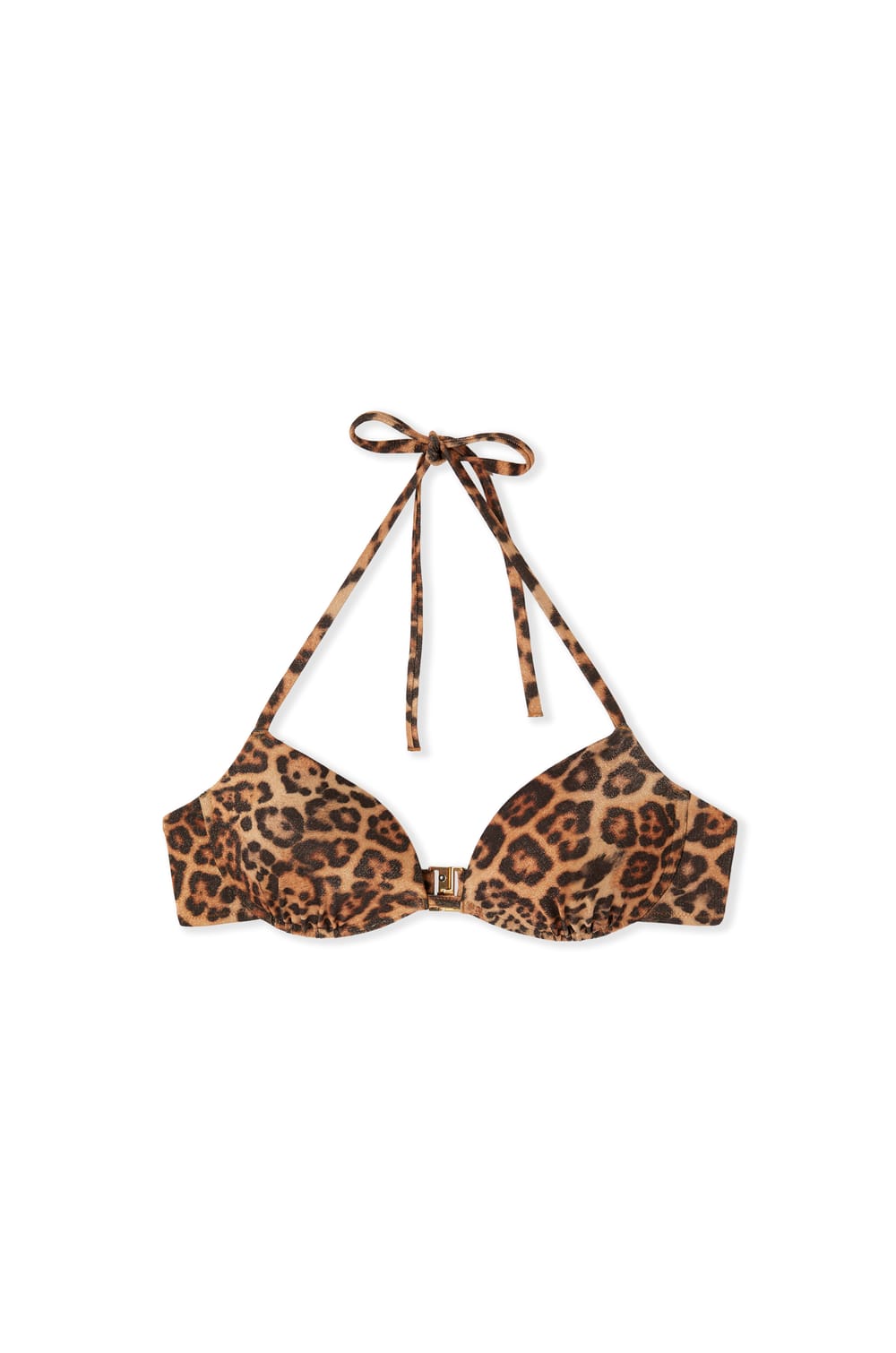 Haut de maillot de bain push-up paillet&eacute; et imprim&eacute; l&eacute;opard;${refinementColor}