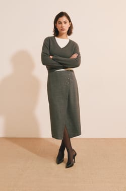 Jupe longue asym&eacute;trique;${refinementColor}
