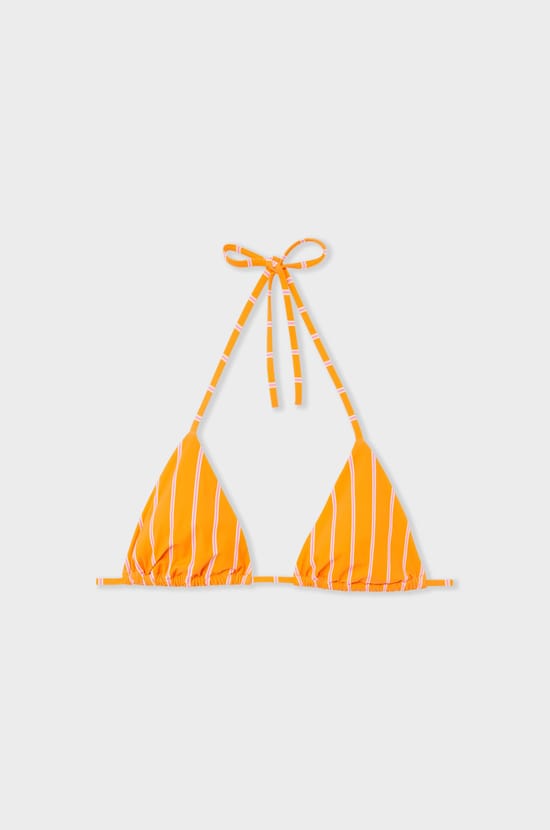 Haut de maillot de bain triangle &agrave; rayures;${refinementColor}