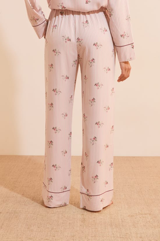 Pantalon de pyjama &agrave; motif fleuri;${refinementColor}