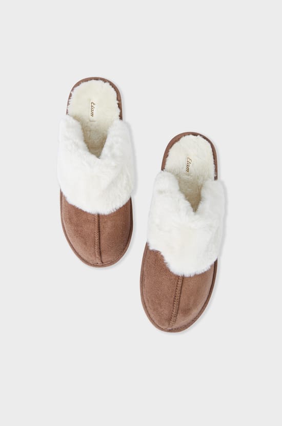 Lined Mule Slippers;${refinementColor}