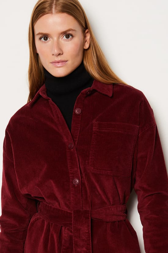 Robe courte côtelée en coton;${refinementColor}