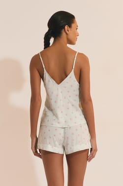 Caraco de pyjama &agrave; motifs fleuris;${refinementColor}