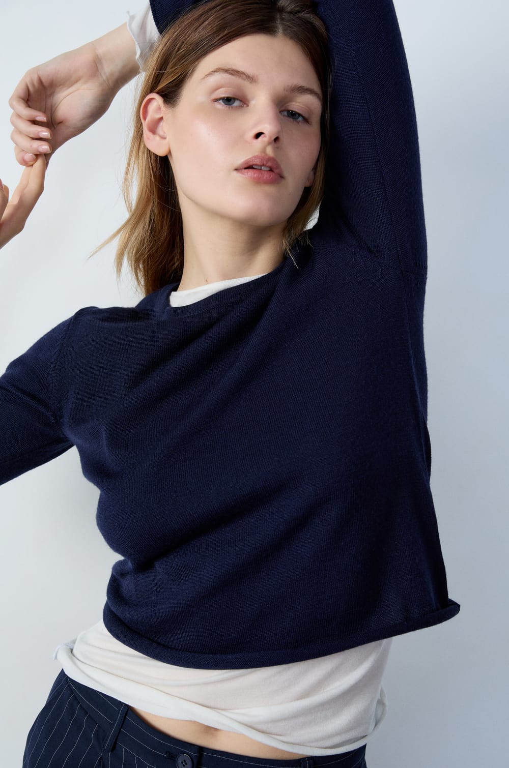 Fine Sweater with Wool;${refinementColor}