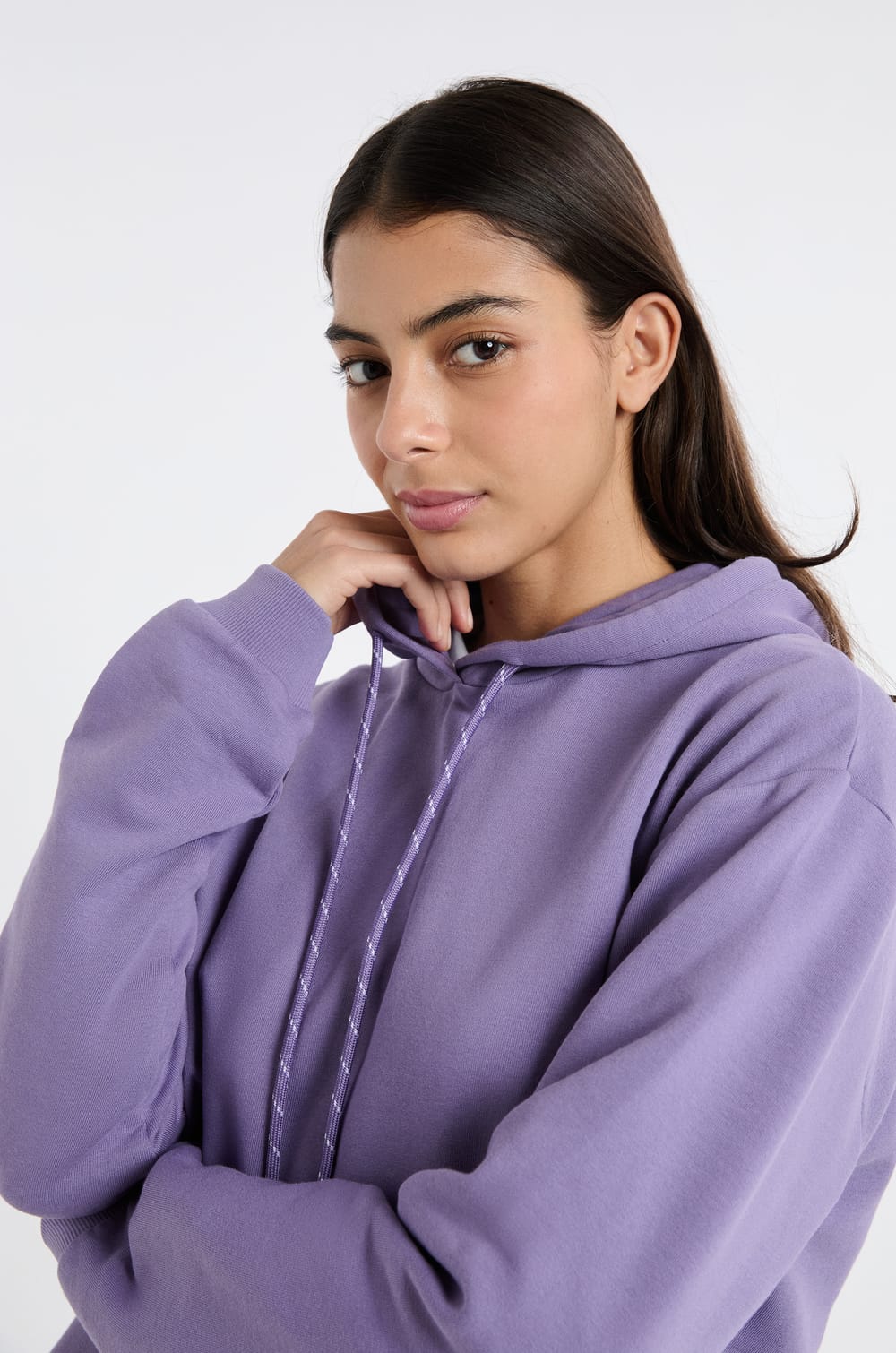 Sweatshirt &agrave; capuche en coton;${refinementColor}