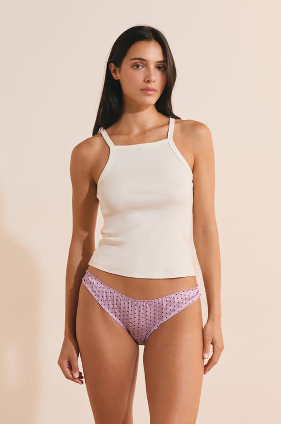Culotte satin&eacute;e avec motifs;${refinementColor}