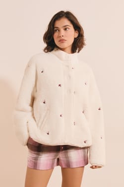 Veste avec motif floral;${refinementColor}