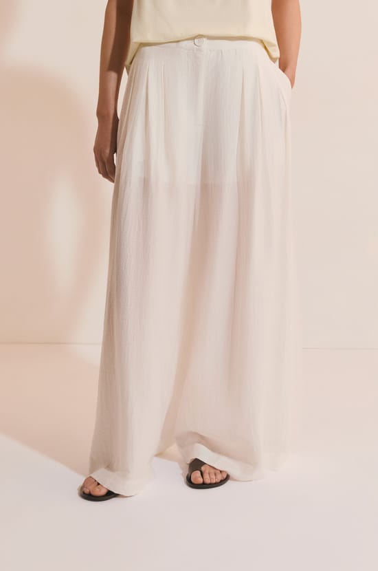 Pantalon ample avec lin;${refinementColor}