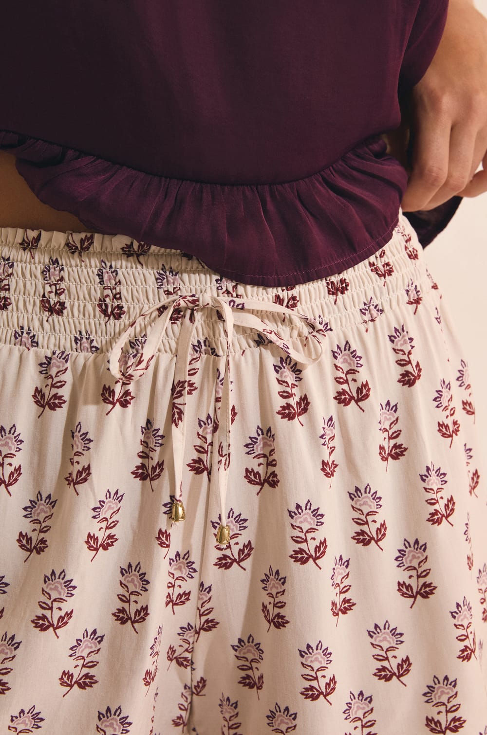 Pantal&oacute;n corto de pijama estampado;${refinementColor}