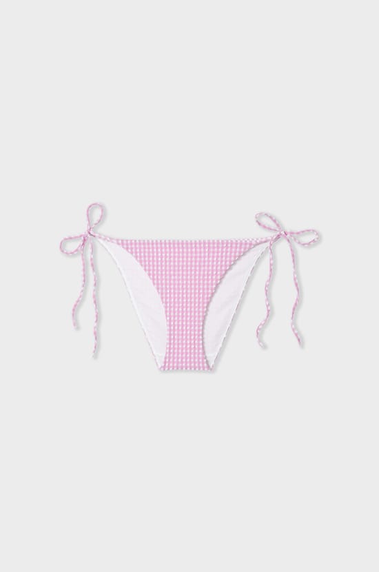 Gingham Bikini Bottoms;${refinementColor}