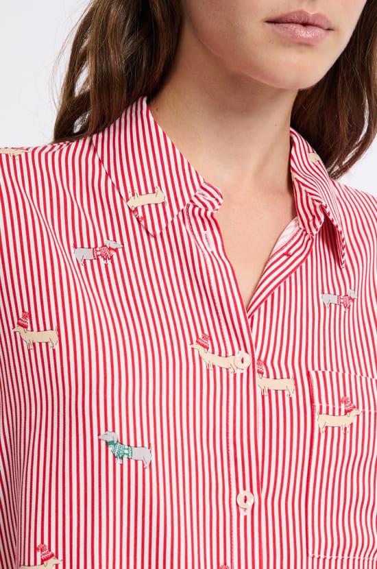 Chemise de pyjama à motifs;${refinementColor}