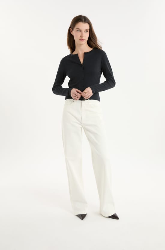 Jean large en coton;${refinementColor}