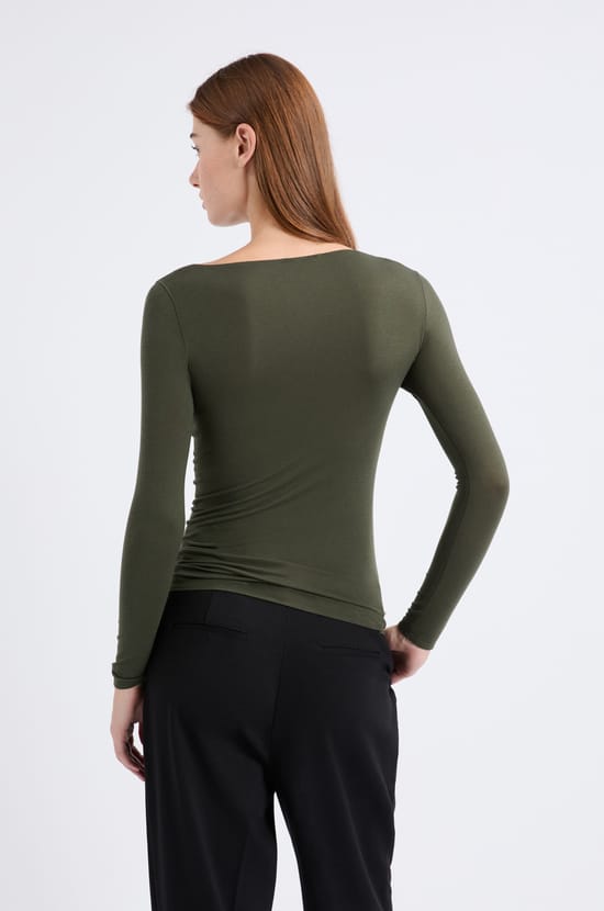 Thermal boat neck t-shirt;${refinementColor}