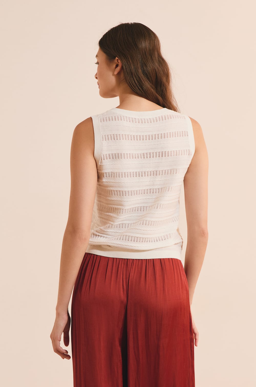 Top en maille ajour&eacute;e;${refinementColor}