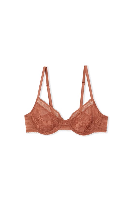 Lace Bra with Golden Jewel Detail;${refinementColor}