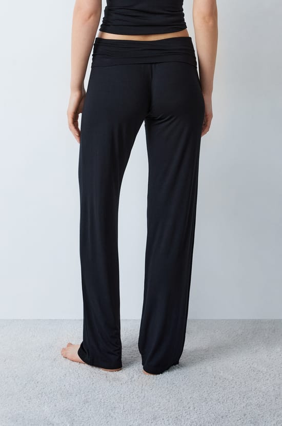Wide Modal Pyjama Trousers;${refinementColor}
