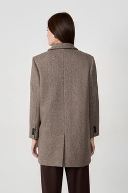 Manteau court coupe droite avec laine;${refinementColor}