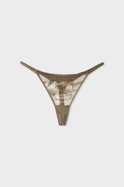 Embroidered Tulle Thong;${refinementColor}