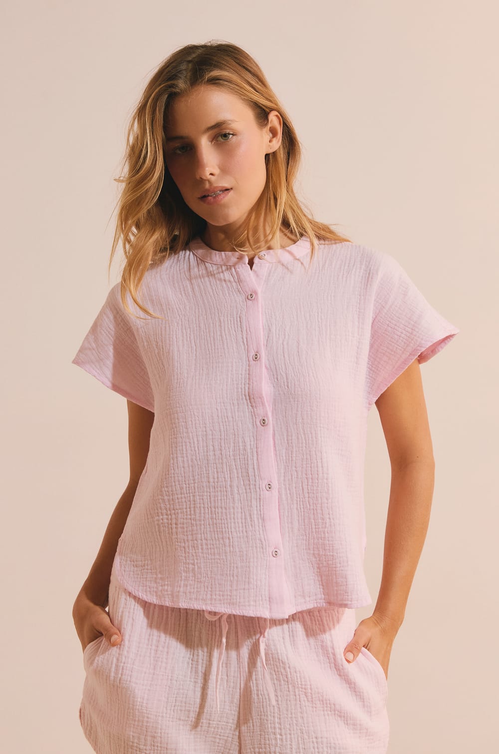 Camisa de pijama de algod&oacute;n;${refinementColor}