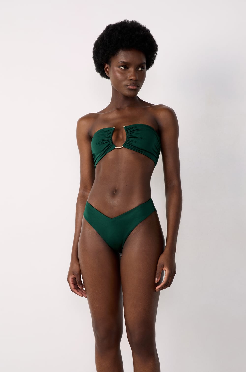 High-Leg Brazilian Bikini Bottom Satin Swimwear;${refinementColor}