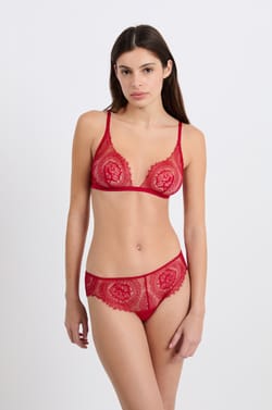 Triangle lace bra;${refinementColor}