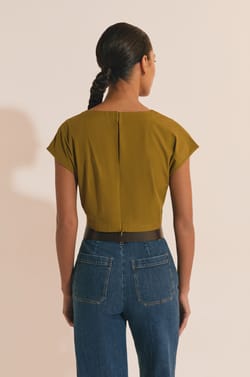 Top court en coton;${refinementColor}