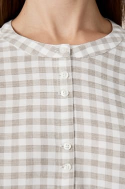 Long-sleeved checkered shirt;${refinementColor}