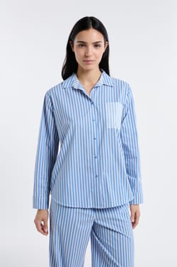 Striped Pyjama Shirt;${refinementColor}