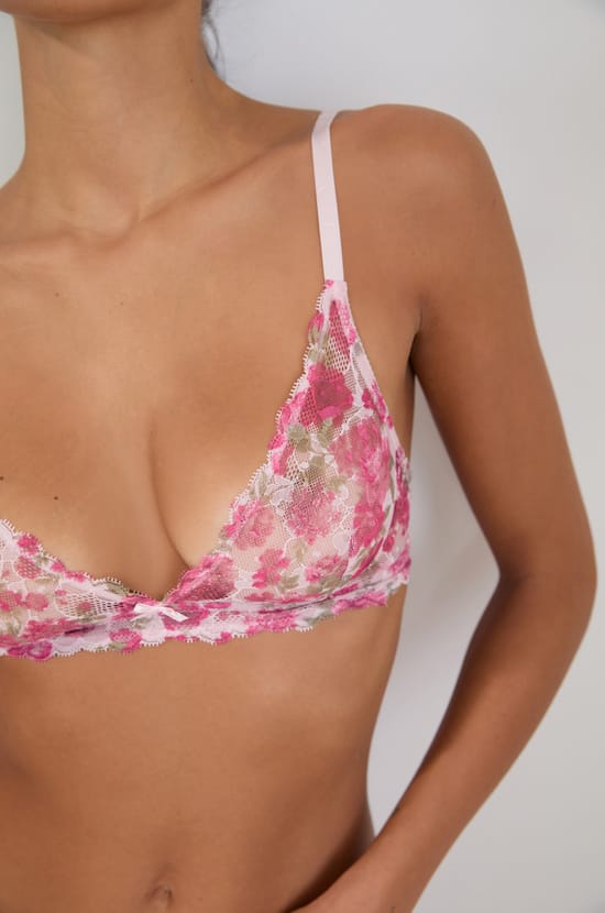 Soutien-gorge triangle en dentelle;${refinementColor}