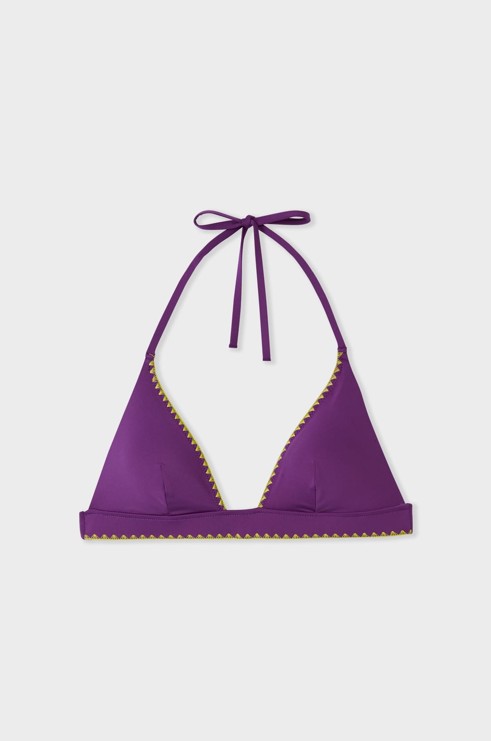 Top bikini triangular sin aros;${refinementColor}