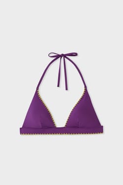 Top bikini triangular sin aros;${refinementColor}