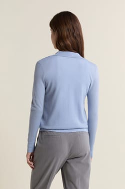 Polo manches longues 100% laine;${refinementColor}