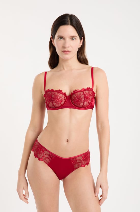 Embroidered Tulle Hipster;${refinementColor}