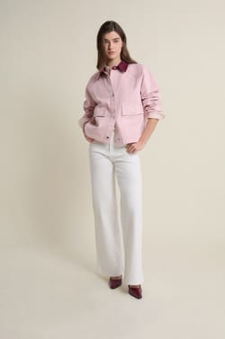 Short Velvet Collar Jacket;${refinementColor}