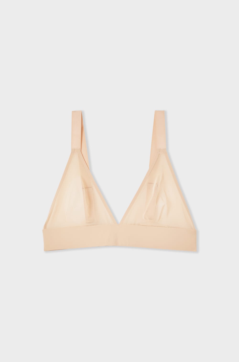 Soutien-gorge triangle coques fines sans armatures en mesh;${refinementColor}