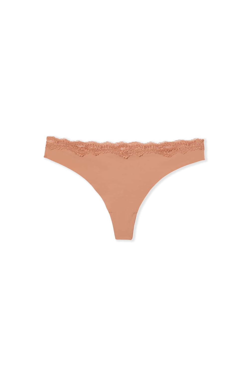 Tanga de microfibra con detalles de encaje;${refinementColor}
