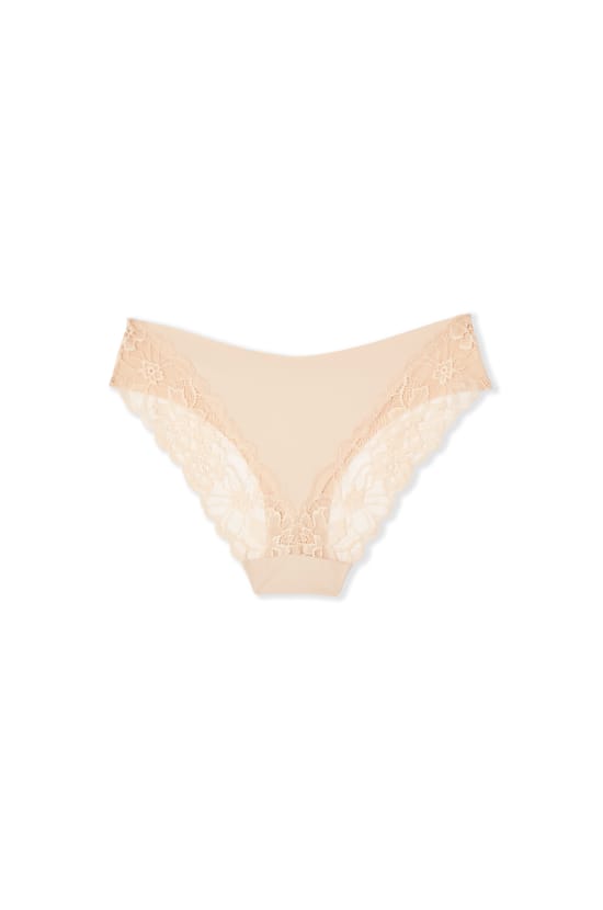 Braga de microfibra con detalles de encaje;${refinementColor}