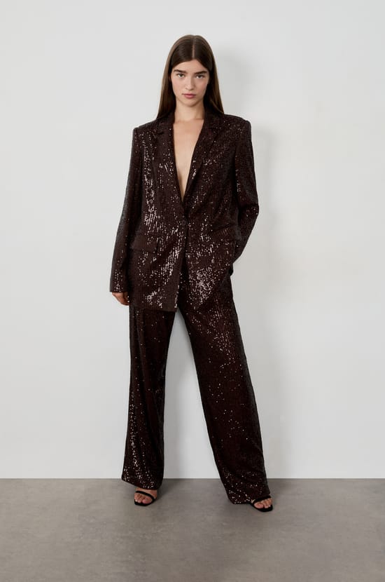 Wide-leg sequin trousers;${refinementColor}