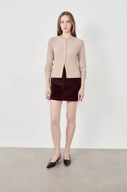 Gilet manches longues c&ocirc;tel&eacute;;${refinementColor}