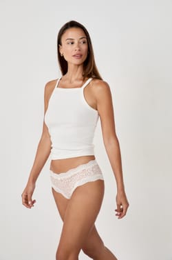 Shorty bords dentelle en microfibre imprimé léopard;${refinementColor}
