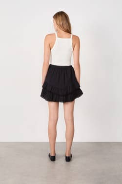 Falda de algod&oacute;n con bordado;${refinementColor}