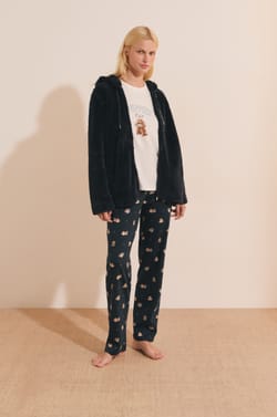 Ensemble de pyjama 3 pi&egrave;ces &agrave; motifs chiens;${refinementColor}
