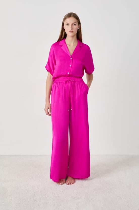 Wide-leg satin trousers;${refinementColor}