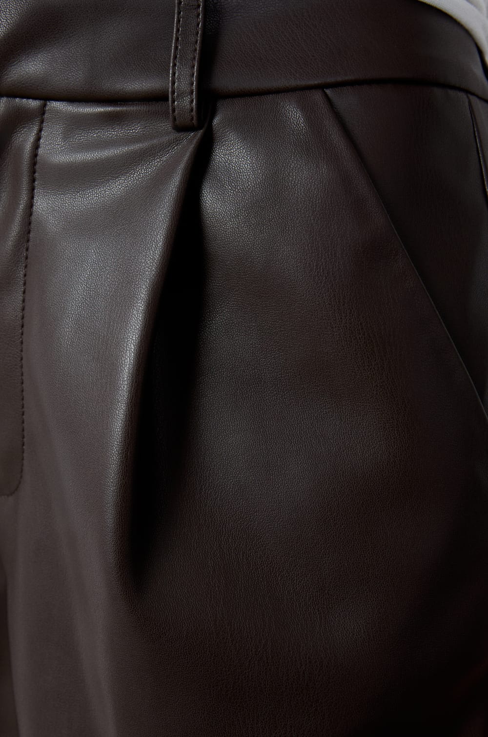 Faux Leather Shorts;${refinementColor}