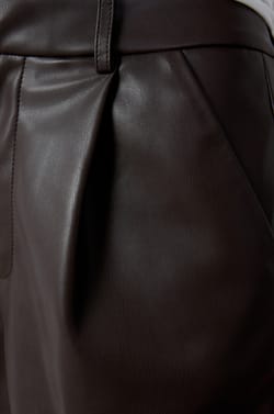 Faux Leather Shorts;${refinementColor}