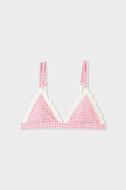 Soutien-gorge triangle sans armature avec broderie;${refinementColor}