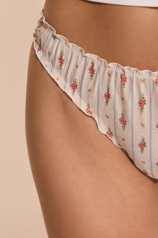 Cotton Thong with Patterns;${refinementColor}